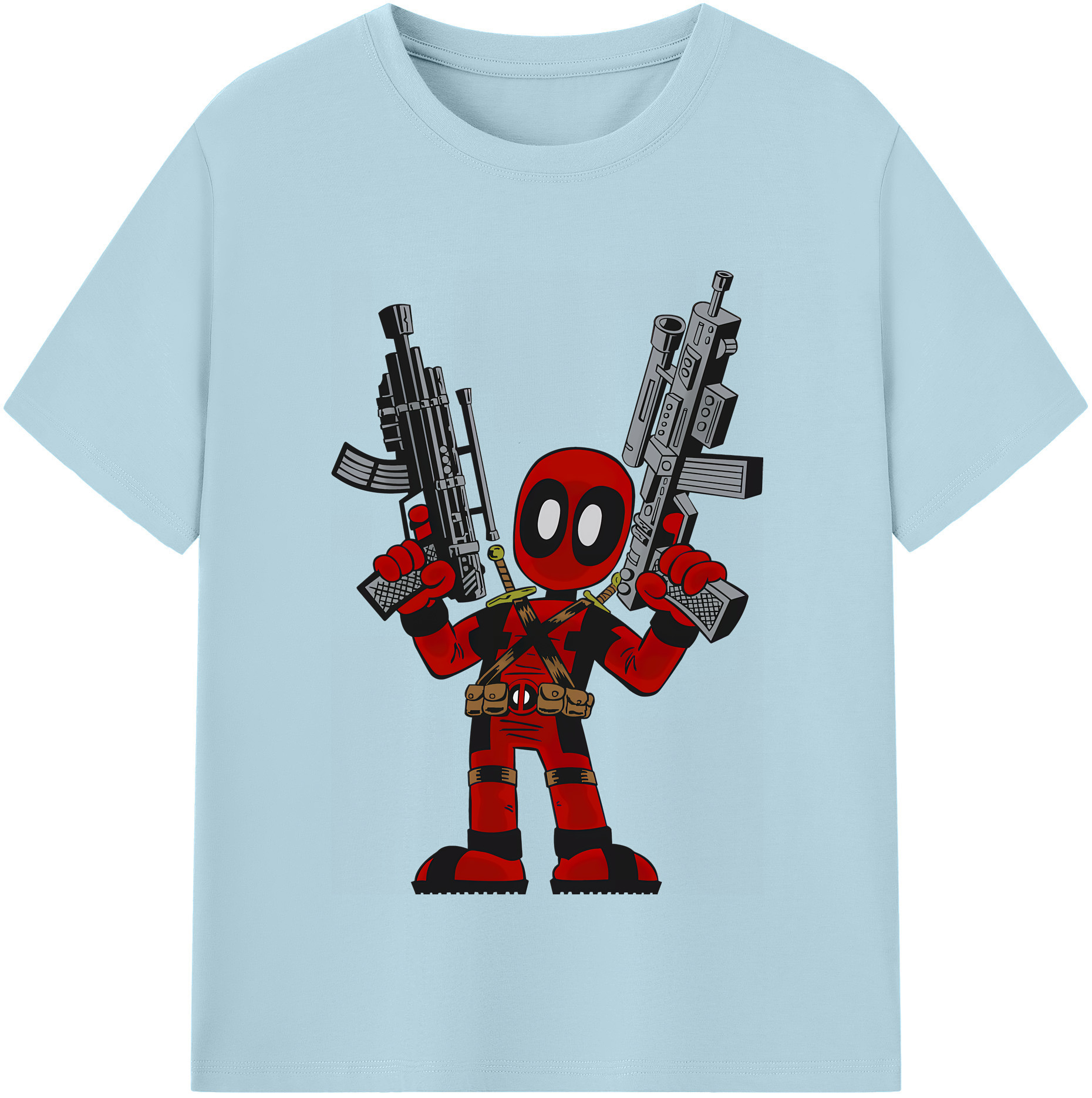 （画像用） Deadpool デッドプール 綿100％半袖Tシャツ（フロントプリント）